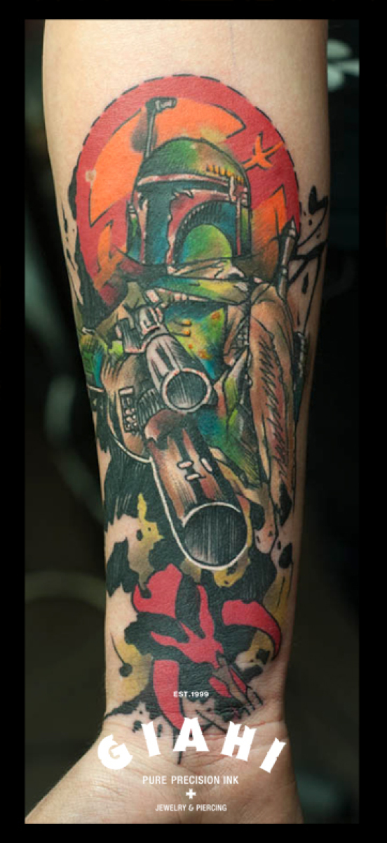 Star Wars Boba Fett tattoo by Live Two
