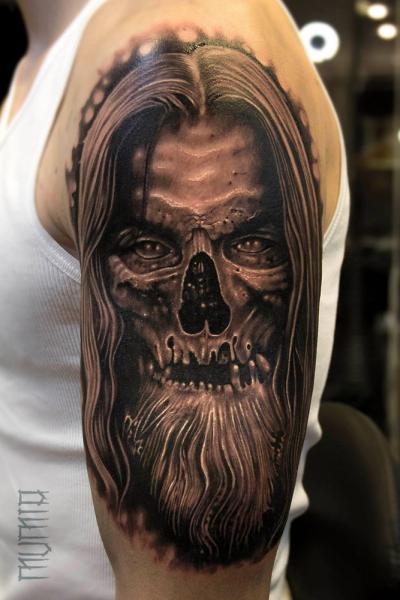 Undead Skull tattoo by Mumia Tattoo - Best Tattoo Ideas Gallery