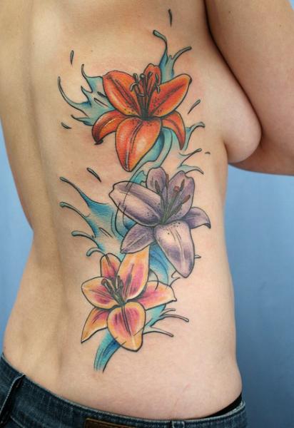 Sunrise water flowers tattoo by xxtattoojunkiexx on DeviantArt