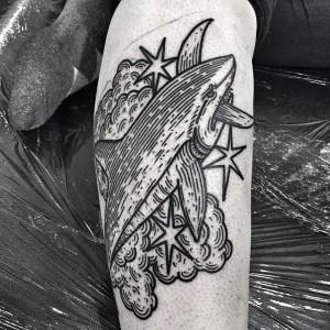 Etching Star Shark tattoo by The Circle - Best Tattoo Ideas Gallery