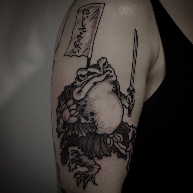 Frog Samurai tattoo by Gotch Tattoo