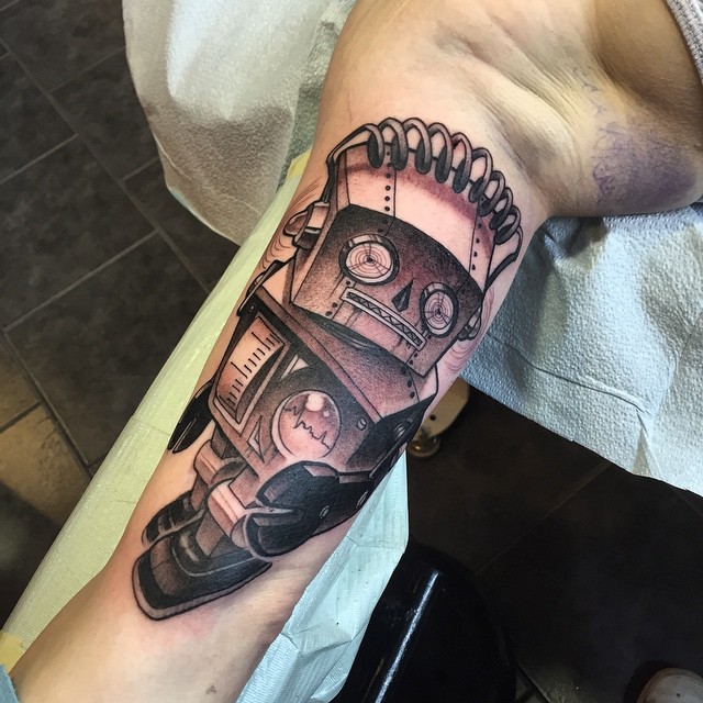 Old Robot Arm tattoo