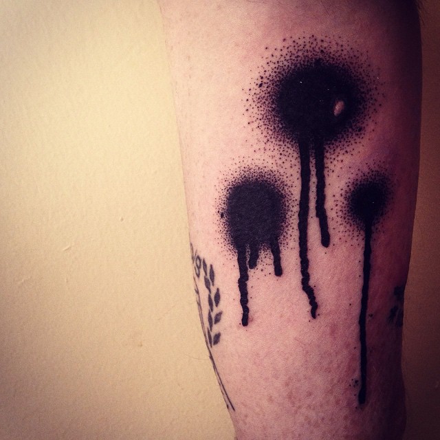 Paint Spray Tattoo on Arm