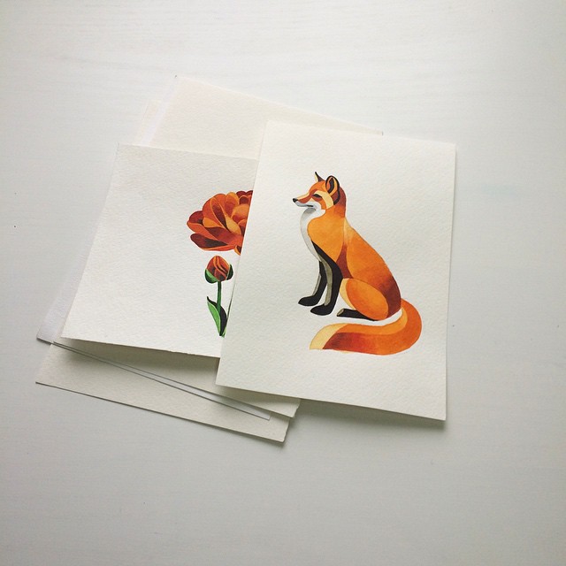 Rose and Fox tattoo ideas by Sasha Unisex