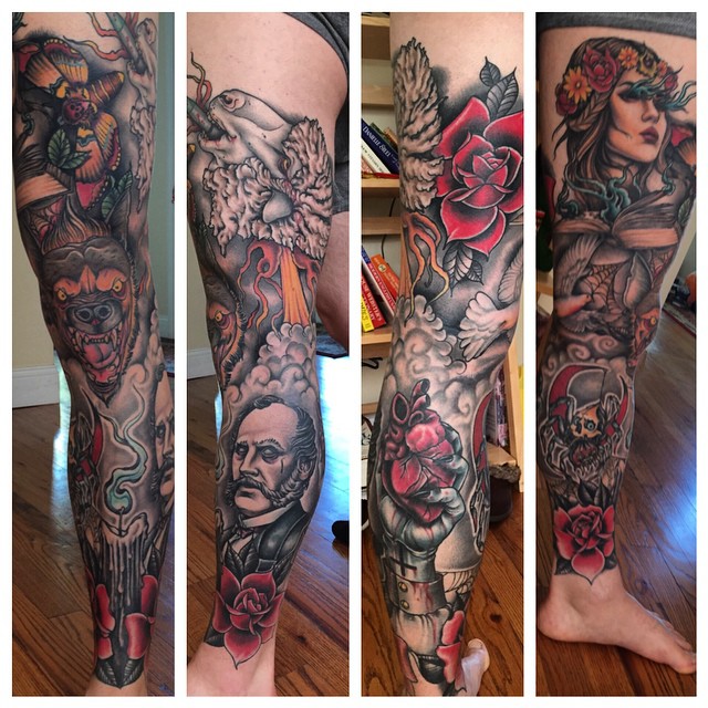 Wild Leg Of Chaos Leg tattoo by Craig Gardyan