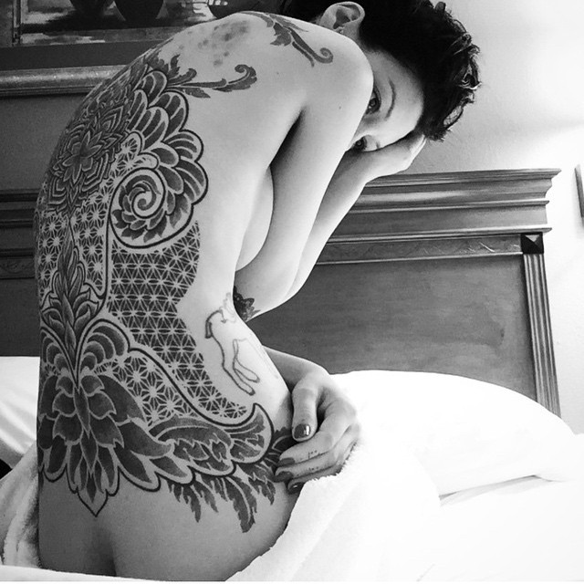 Amazing Full Back Girl tattoo