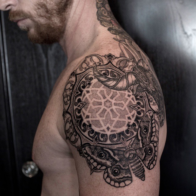 Awesome Pattern Shoulder tattoo