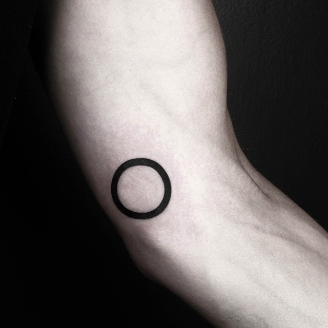 Black Even Circle tattoo