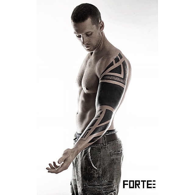 Blackwork Cover Up Tattoo Sleeve for Men