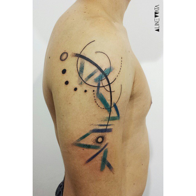 Cute Abstraction Shoulder tattoo
