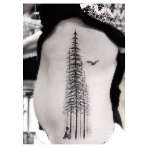 Giant Pine-Trees tattoo - Best Tattoo Ideas Gallery