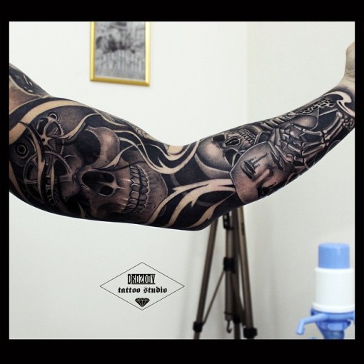 Masks And Skulls Tattoo Sleeve - Best Tattoo Ideas Gallery