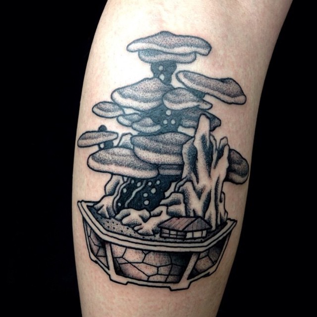Mushrom Bonsai tattoo