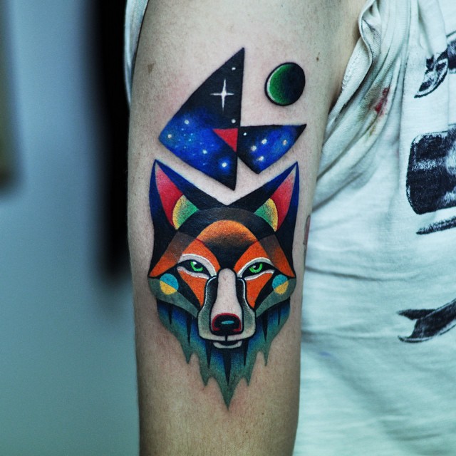Night Fox Arm tattoo