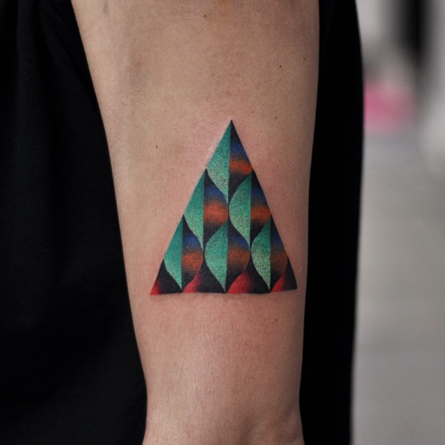 Patterned Triangle Small tattoo