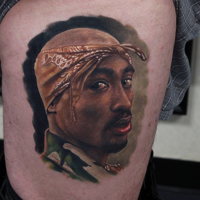 Portrait Tupac Tattoo