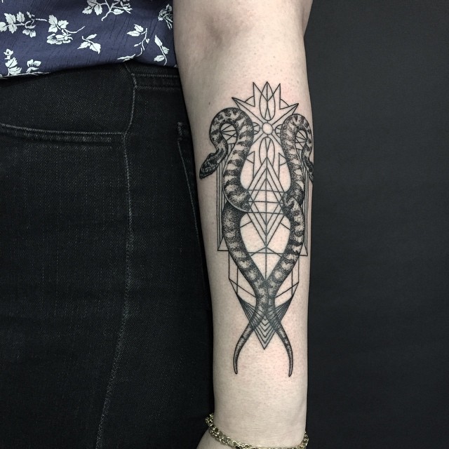 Twisted Snakes Arm tattoo