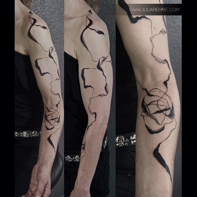 Face Shape Lines Arm tattoo