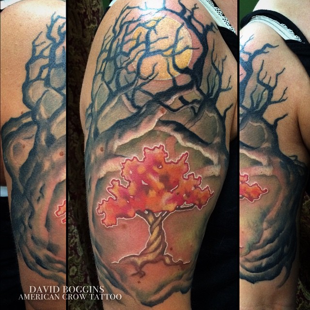 The Tree of Life Tattoo on Shoulder