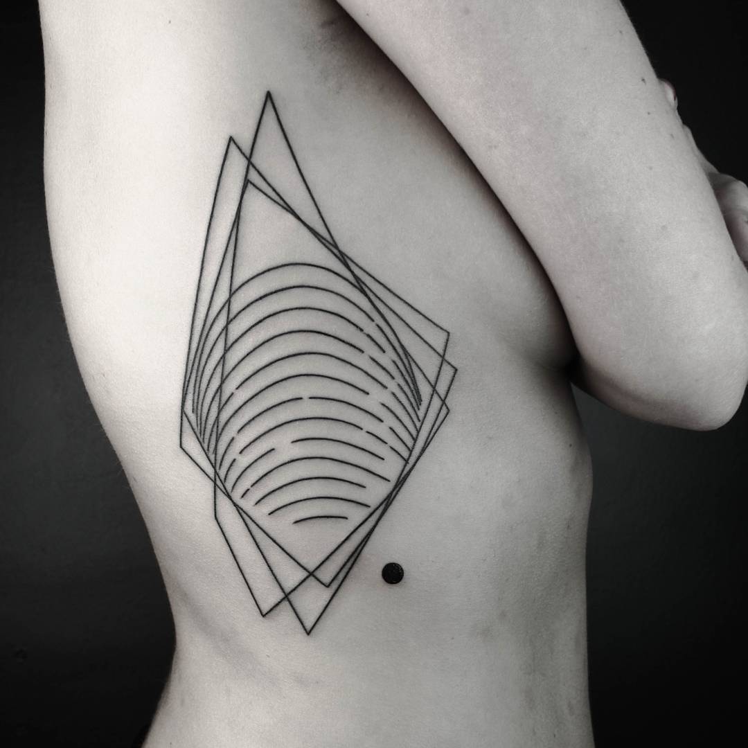 Waves Geometry Tattoo