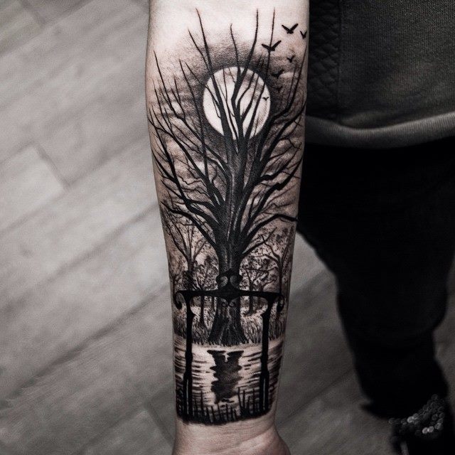 tree tattoo arm