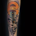 Moon Lighthouse Tattoo | Best Tattoo Ideas Gallery