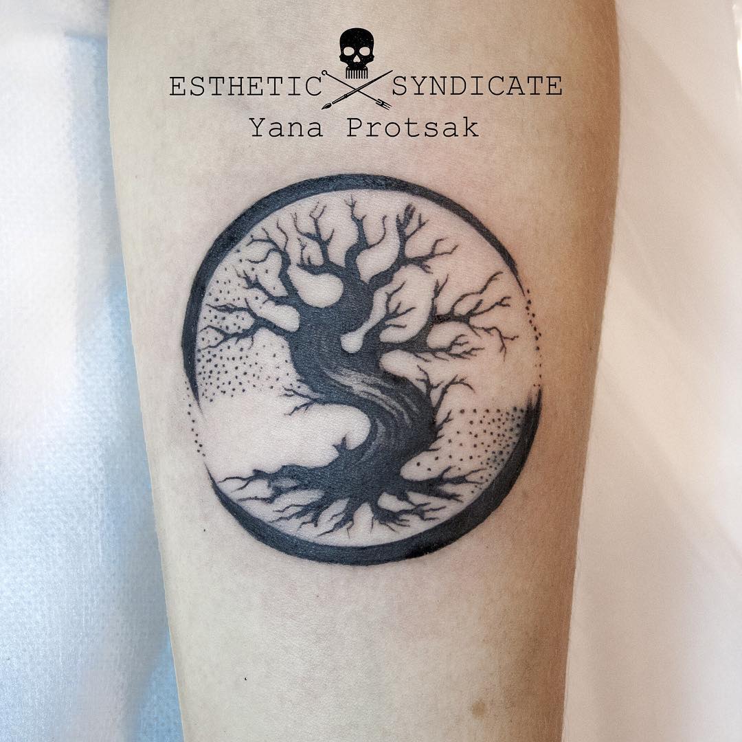 Circle Tree Tattoo