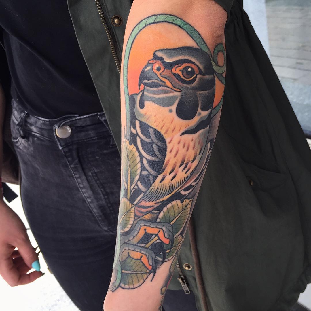 Great Hawk Tattoo on Arm