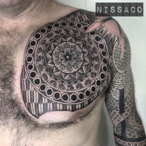 Japanese Mandala Tattoo on Chest - Best Tattoo Ideas Gallery