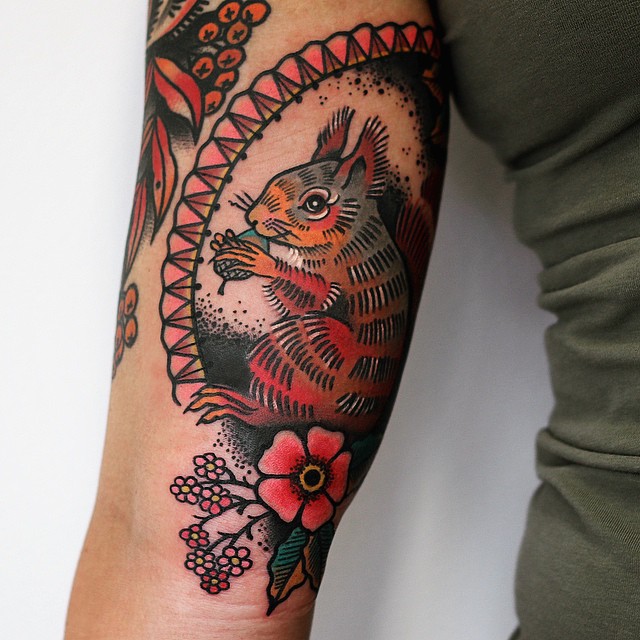 Pretty Squirrel Tattoo