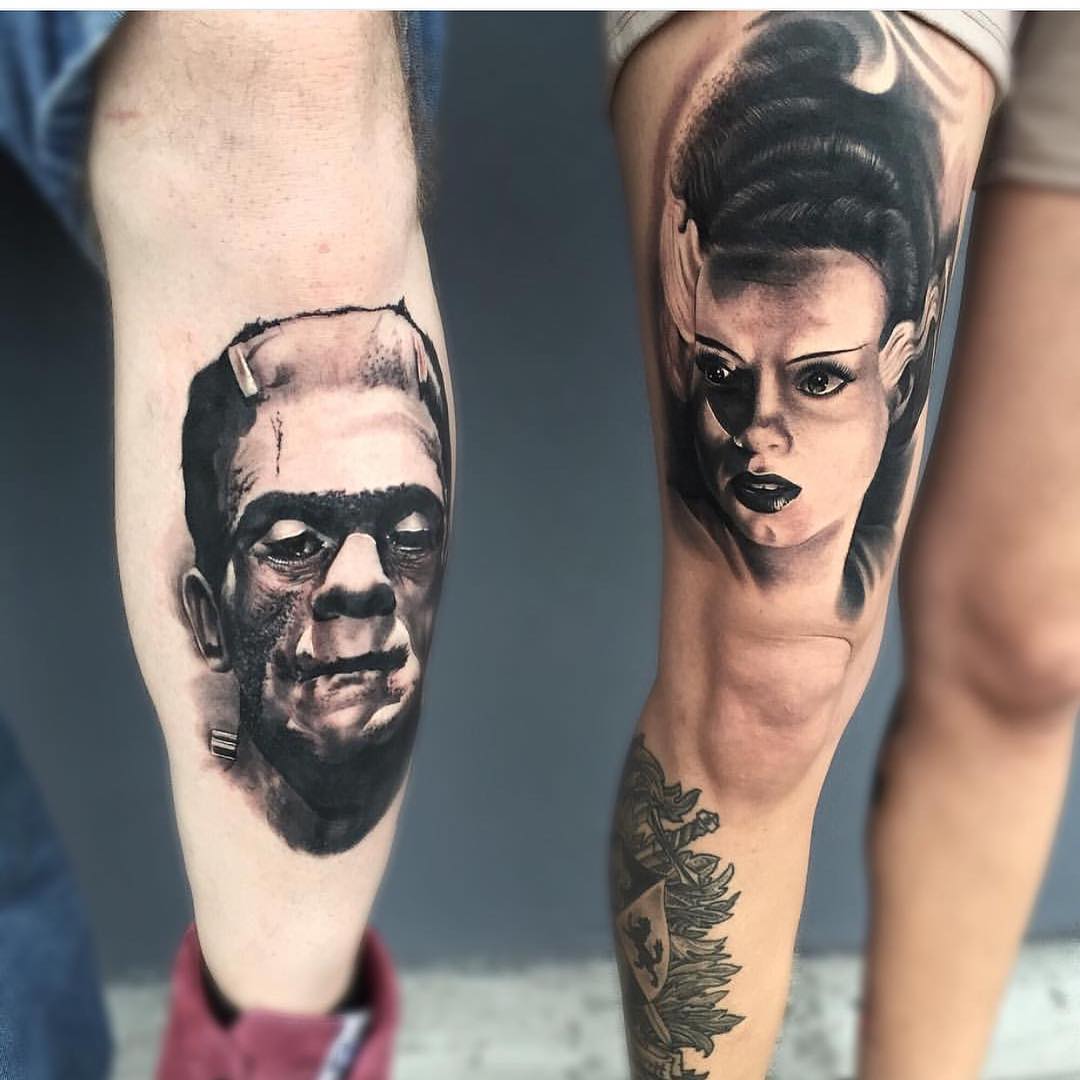 Frankenstein Couple Tattoo