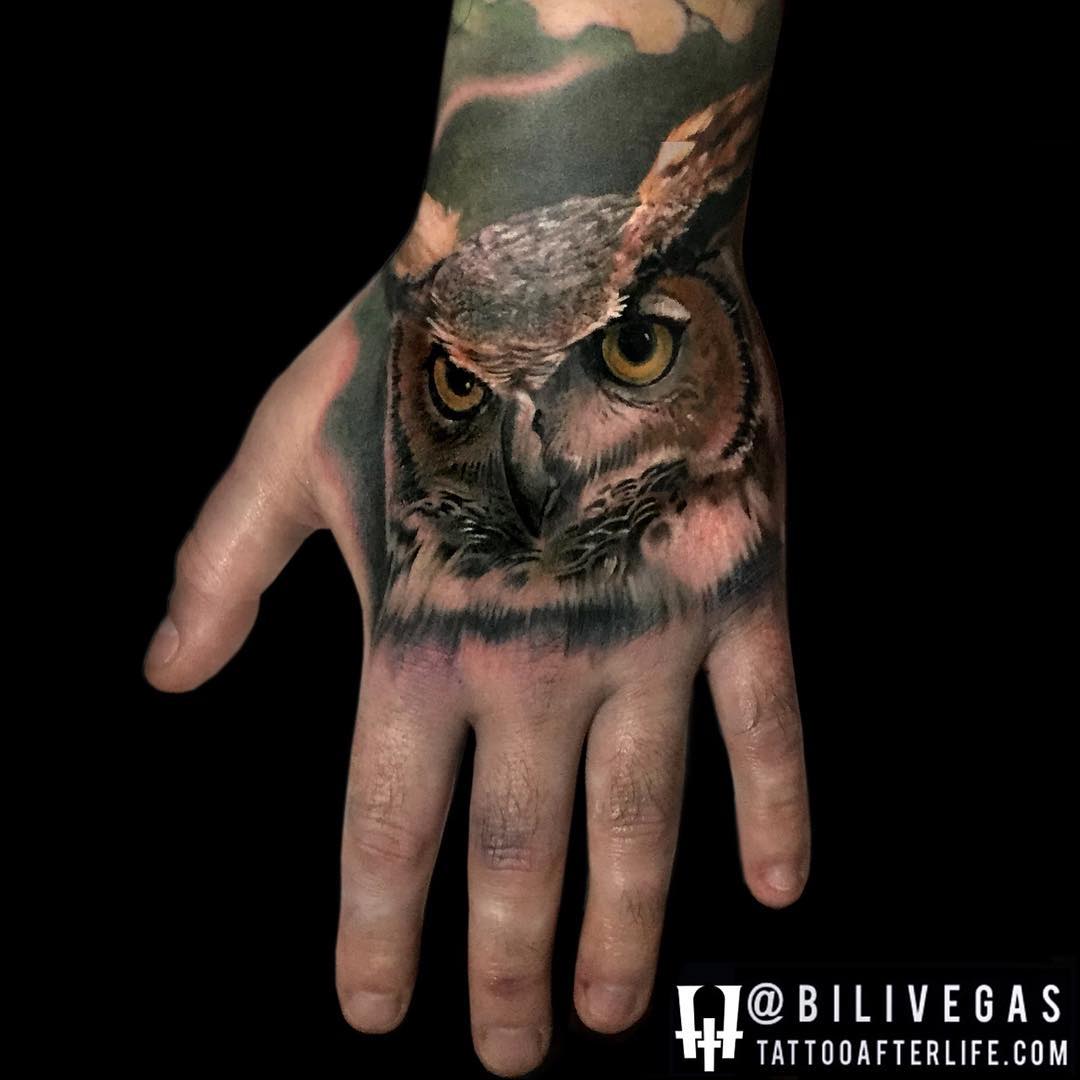 Owl Tattoo Hand