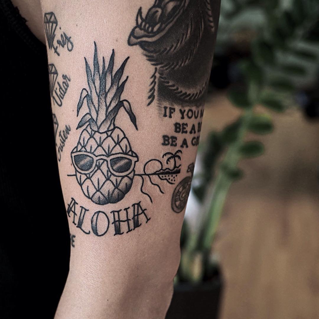 Pineapple Aloha Tattoo