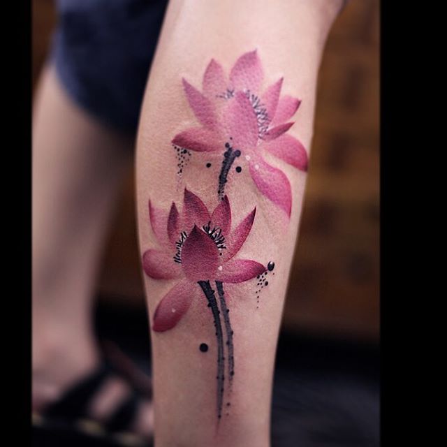 Pink Flower Tattoos