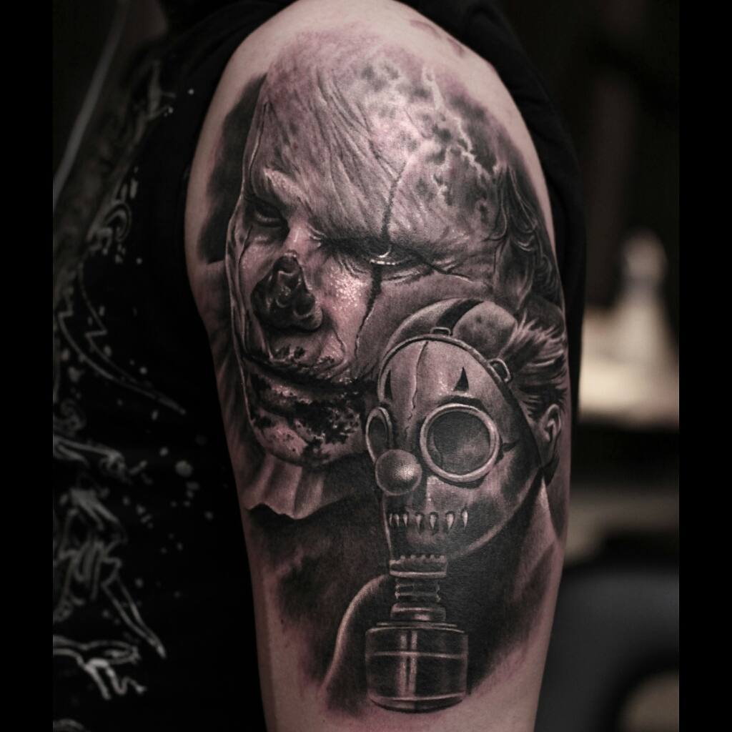 Zombie Apocalypse Tattoo on Shoulder