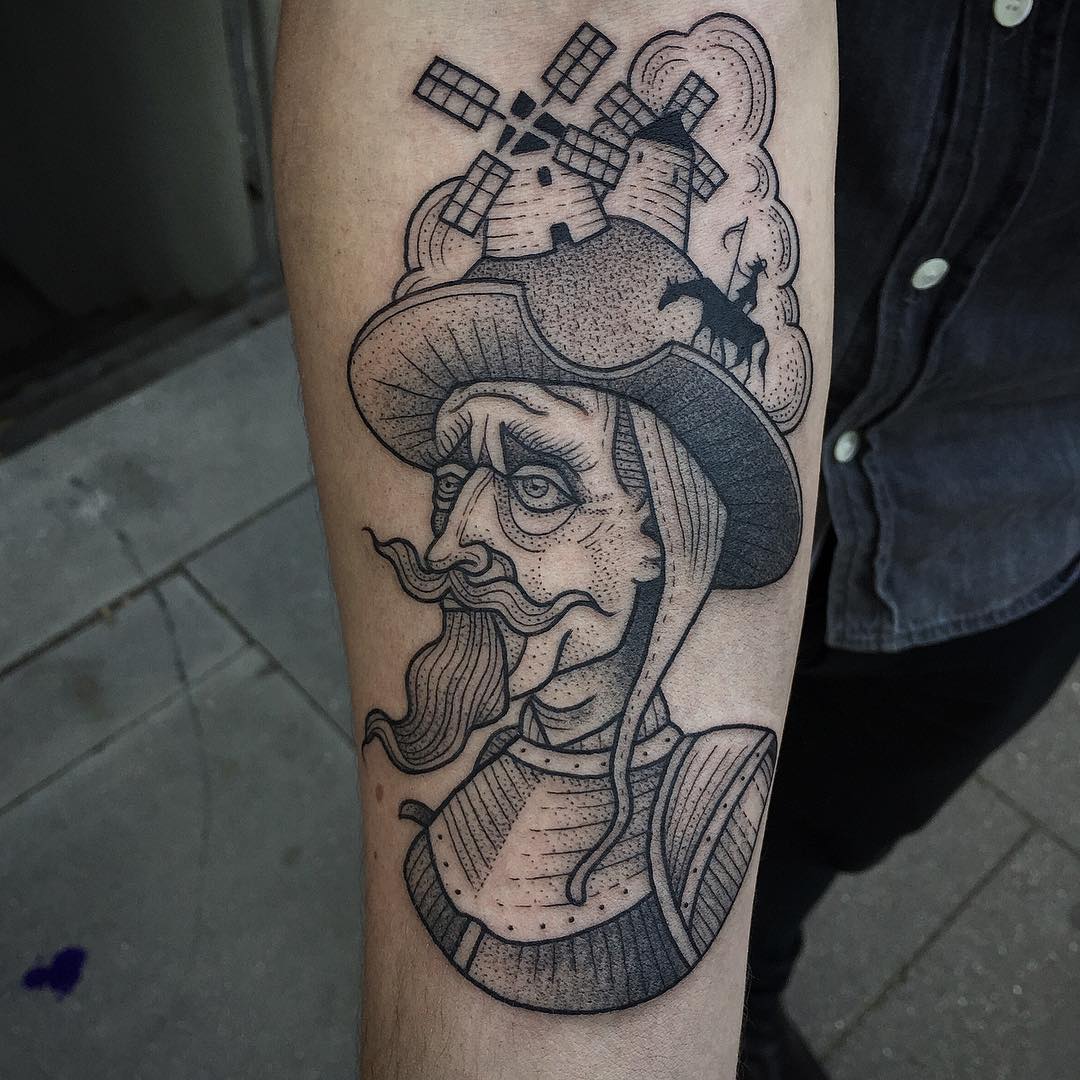 Don Quixote Tattoo on Arm