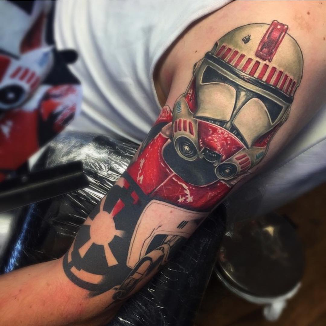 Red Trooper Star Wars Tattoo