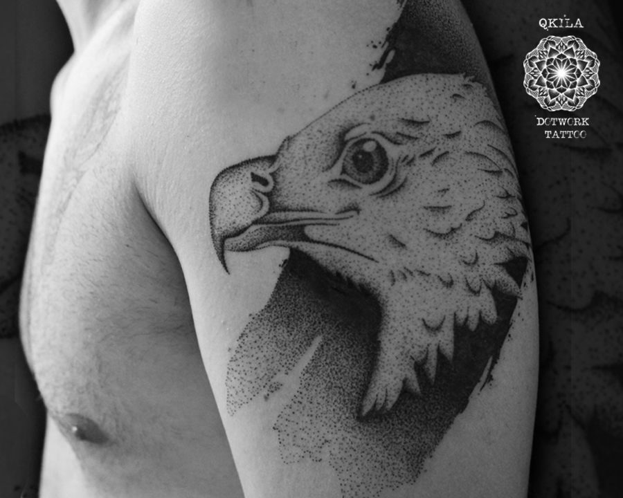 eagle tattoo dotwork