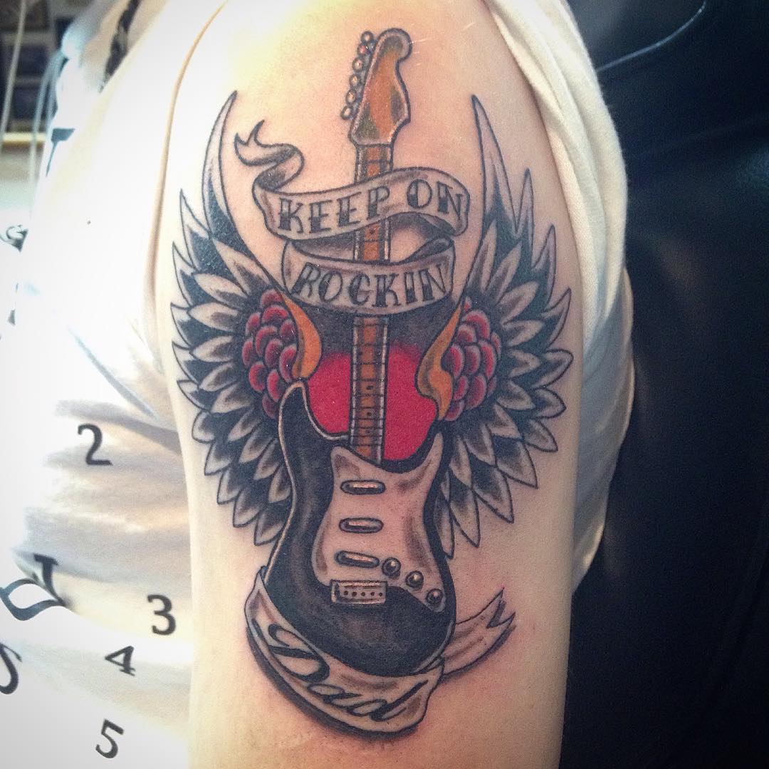 24 Cool Guitar Tattoo Designs - Best Tattoo Ideas Gallery