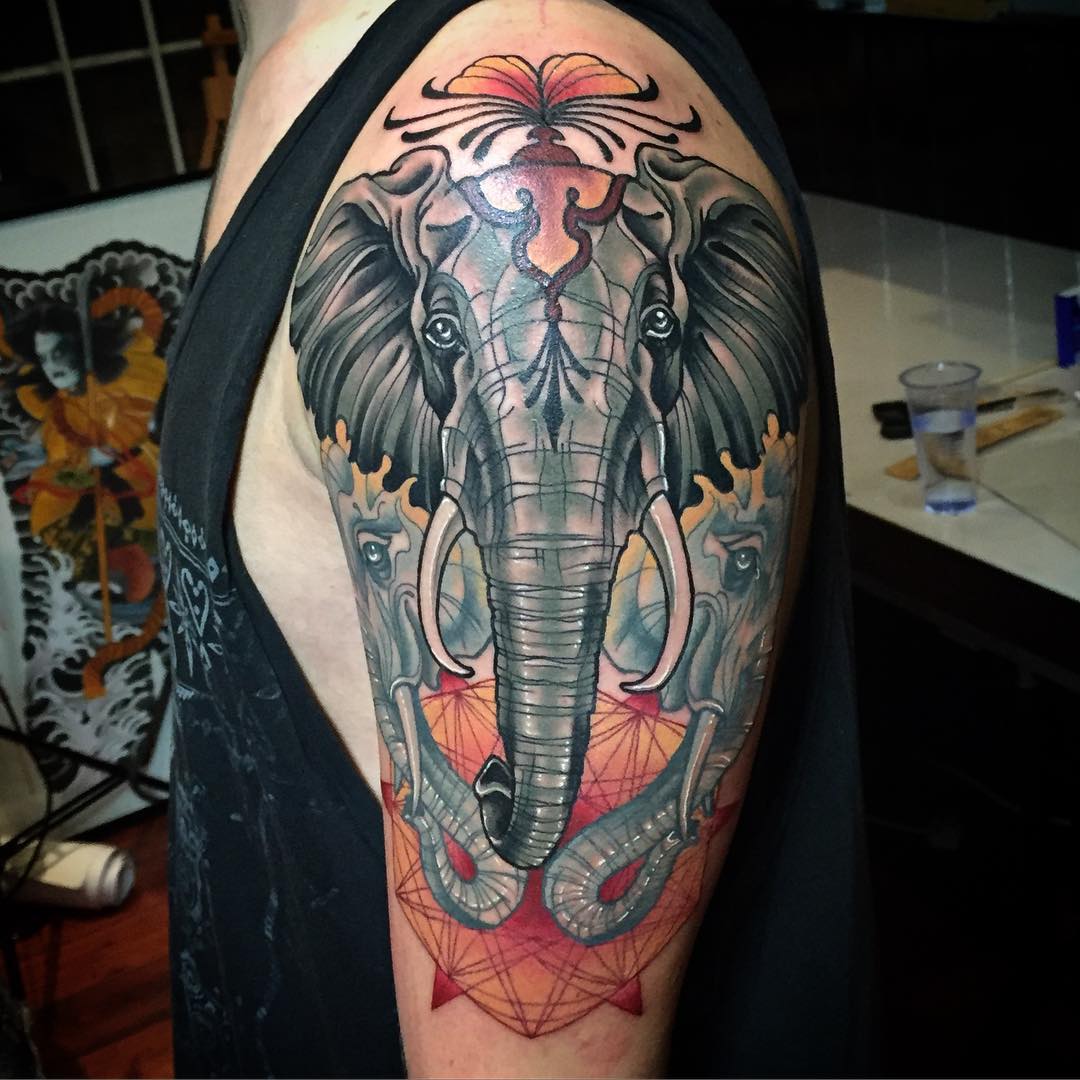 Elephant Head Tattoo