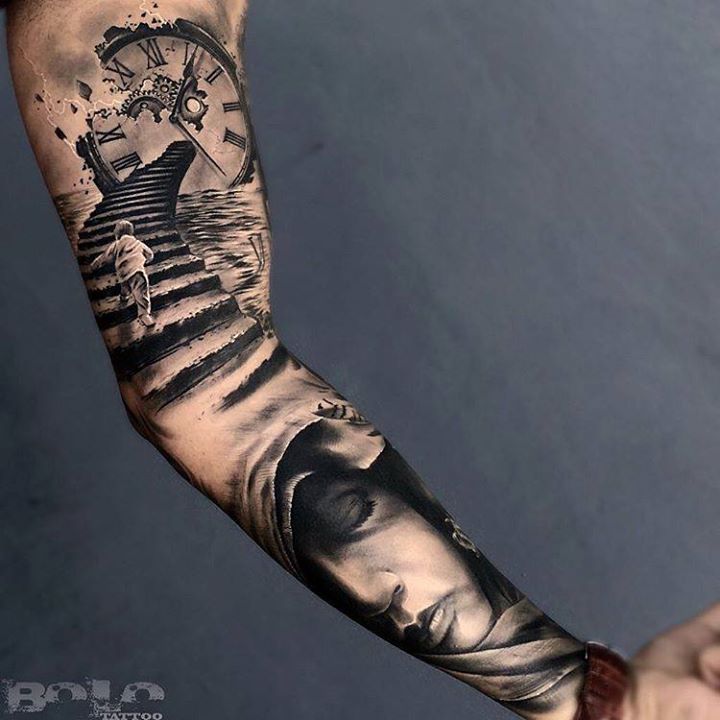 3D Sleeve Tattoo