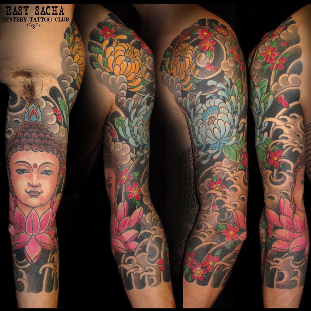 Buddha with Monk Combo Tattoo Waterproof Boy and Girl Temporary Body Tattoo  : Amazon.in: Beauty