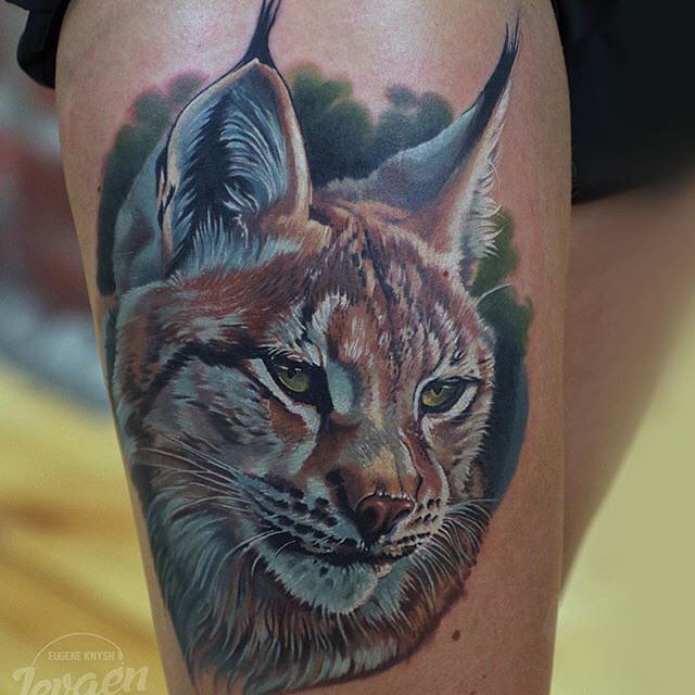 Lynx Tattoo on Shoulder