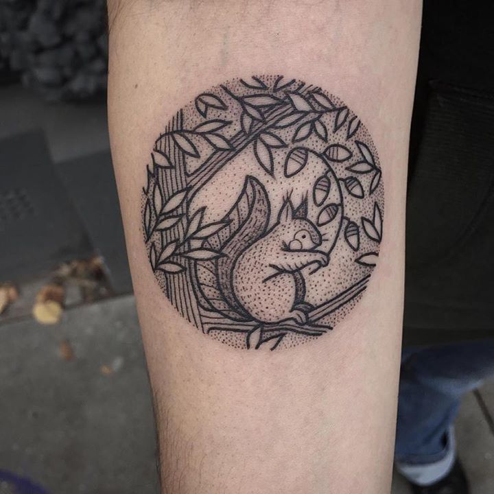 Simple Squirrel Tattoo