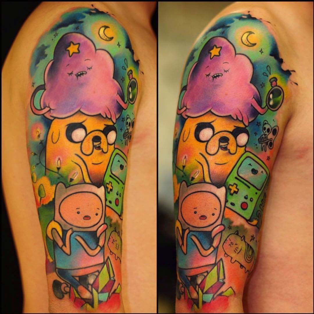 Sleeve Tattoo Adventure Time