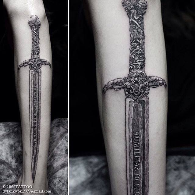 cool sword tattoo