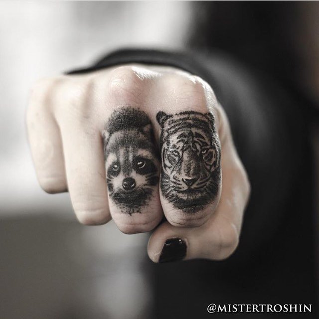 finger tattoos on animals