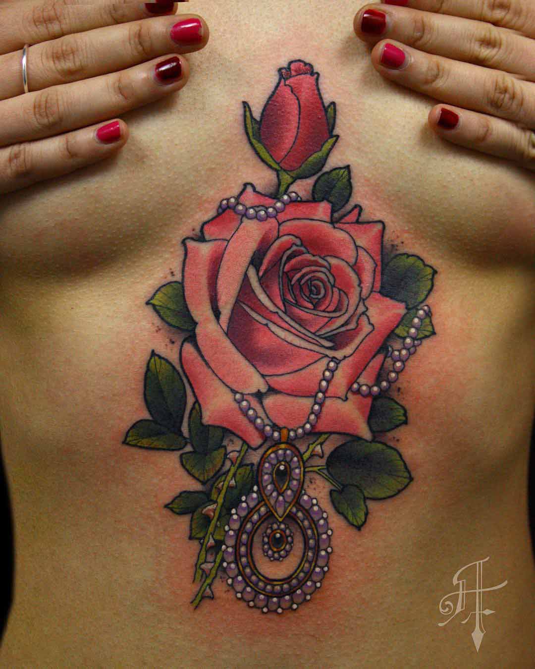 rose tattoo for girl