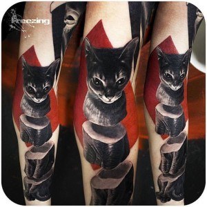 Three Parts Cat Tattoo - Best Tattoo Ideas Gallery