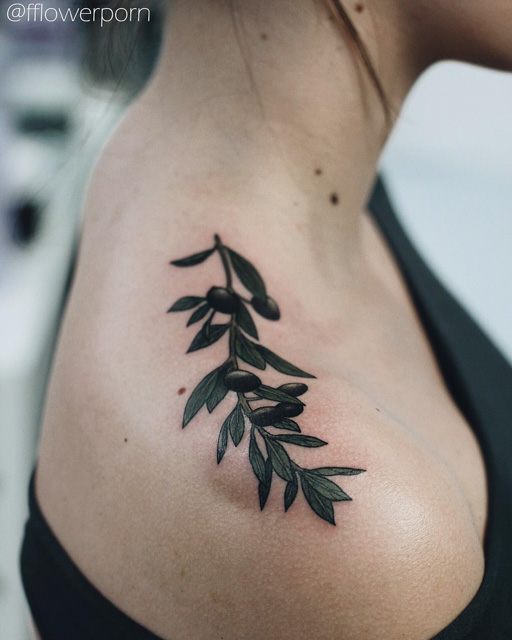 top shoulder olive tattoo